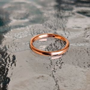 Minimalist 14k Rose Gold Wedding Ring